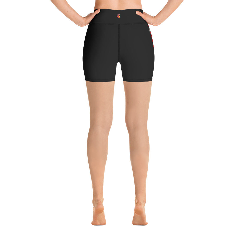 Snooty Fox Art Yoga Shorts - Devil Logo