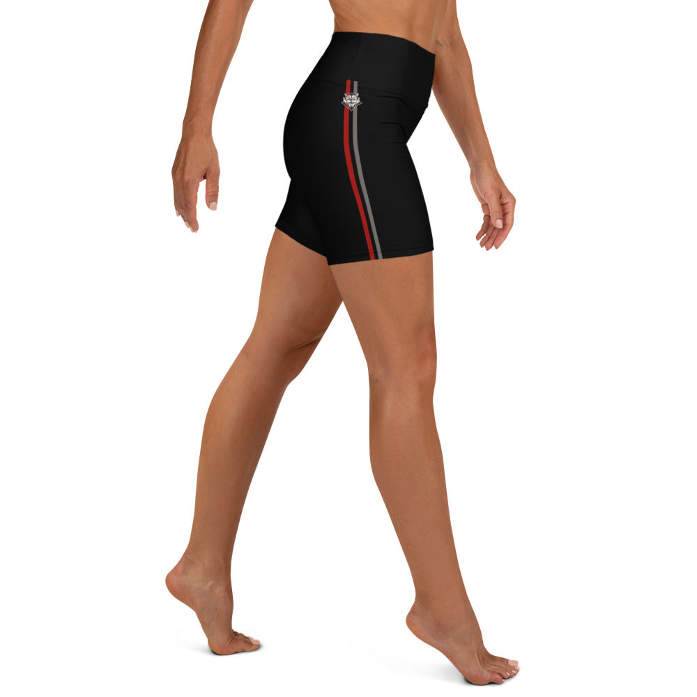 Snooty Fox Art Yoga Shorts - Devil Logo