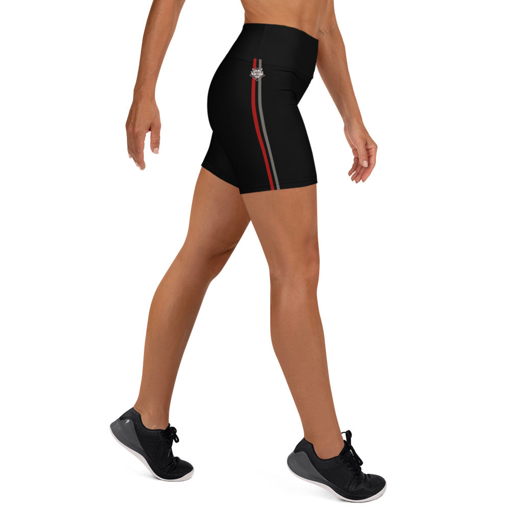 Snooty Fox Art Yoga Shorts - Devil Logo