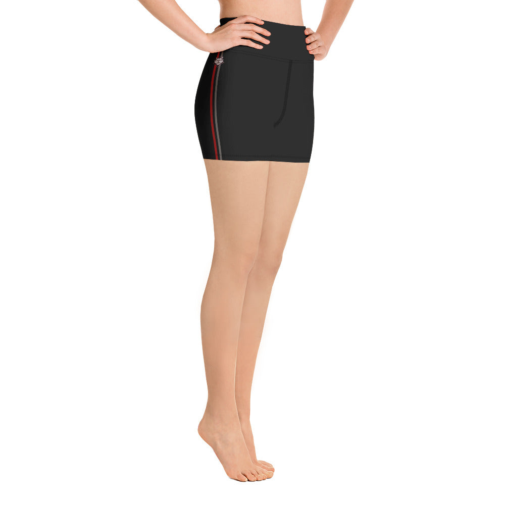 Snooty Fox Art Yoga Shorts - Devil Logo