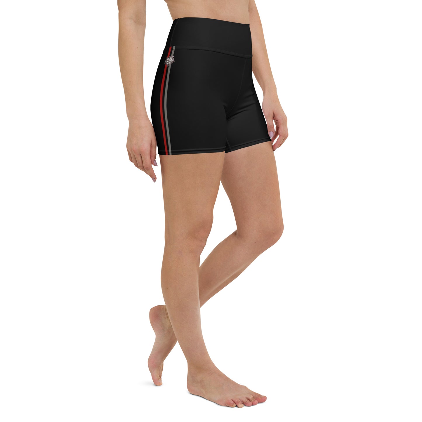 Snooty Fox Art Yoga Shorts - Devil Logo