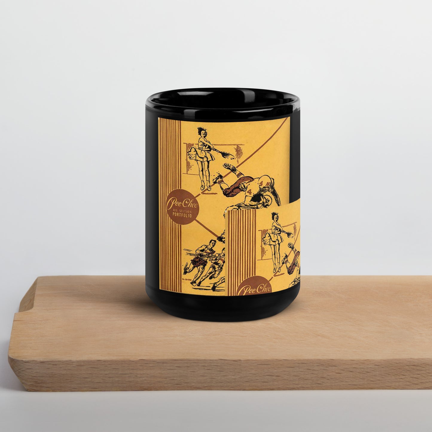 Snooty Fox Art Glossy Mug - Pee-Chee Pattern