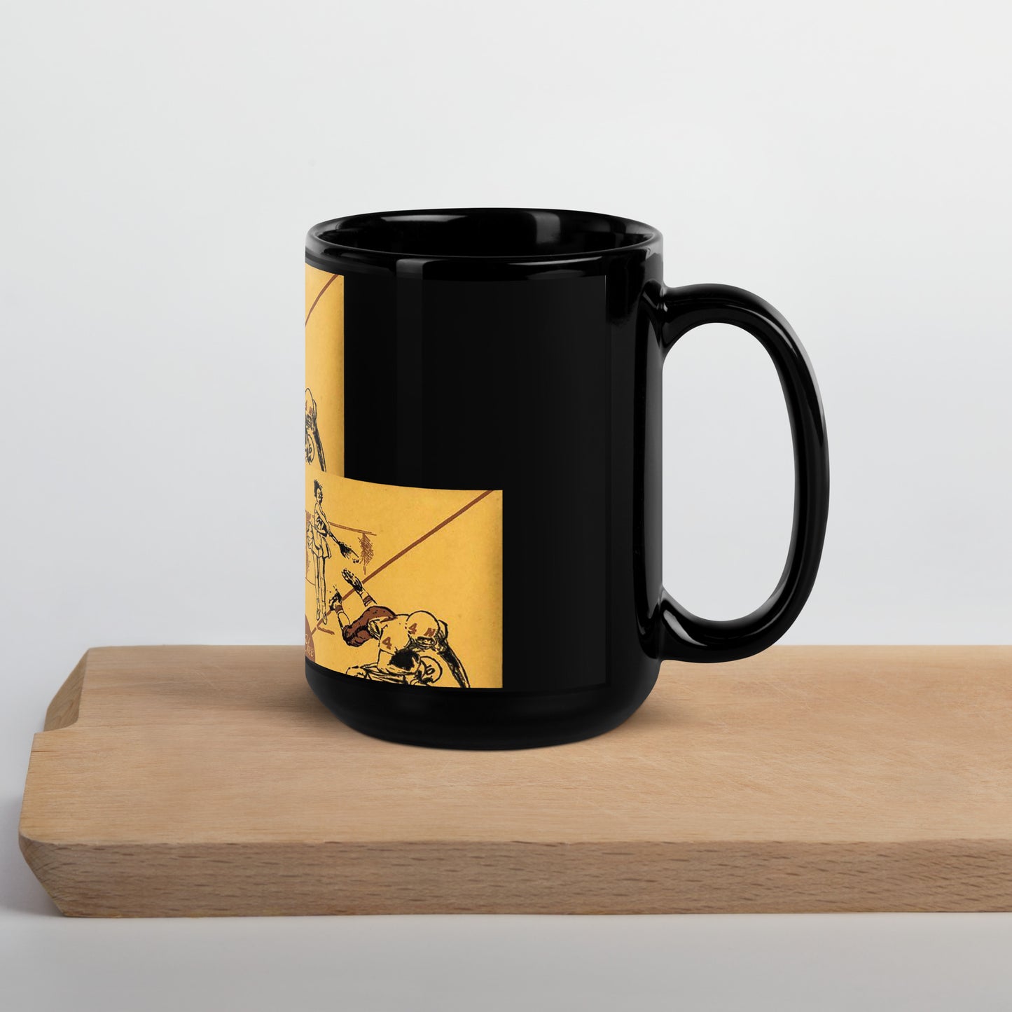 Snooty Fox Art Glossy Mug - Pee-Chee Pattern
