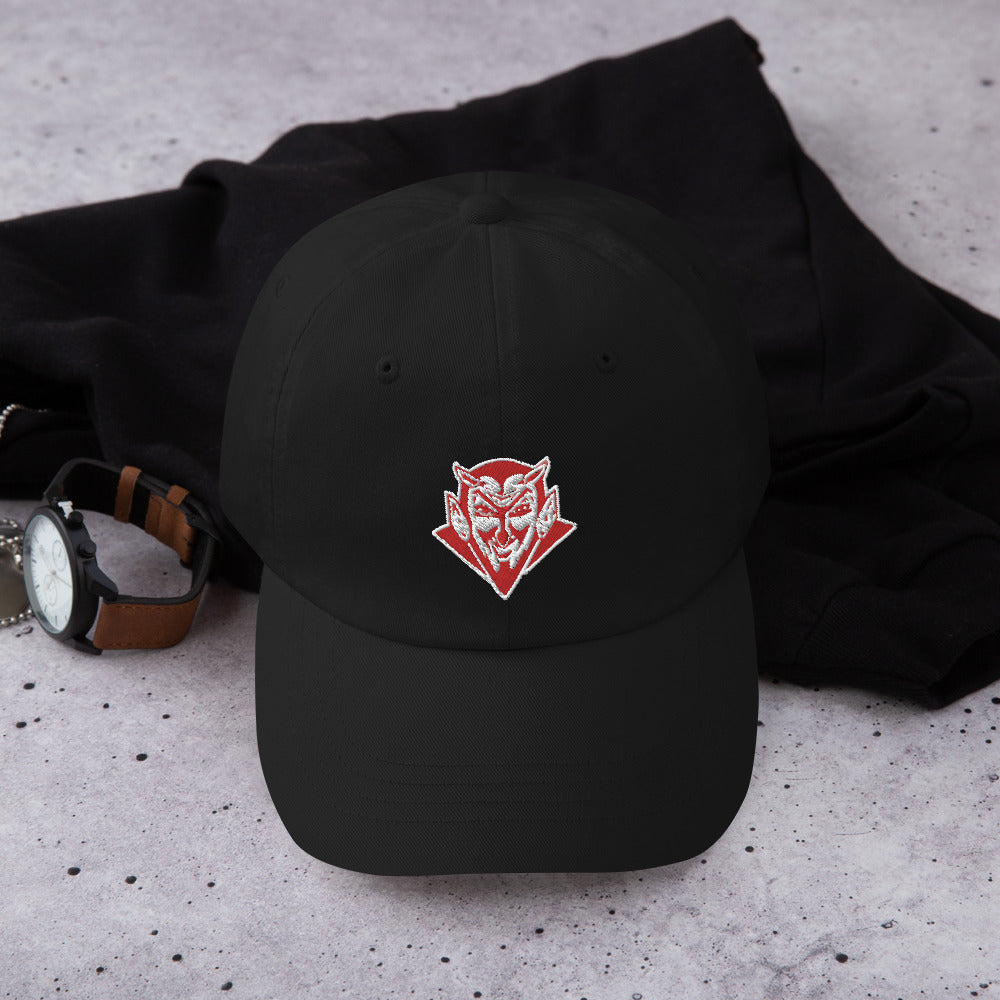 Snooty Fox Art Dad Hat - Red Devil Logo