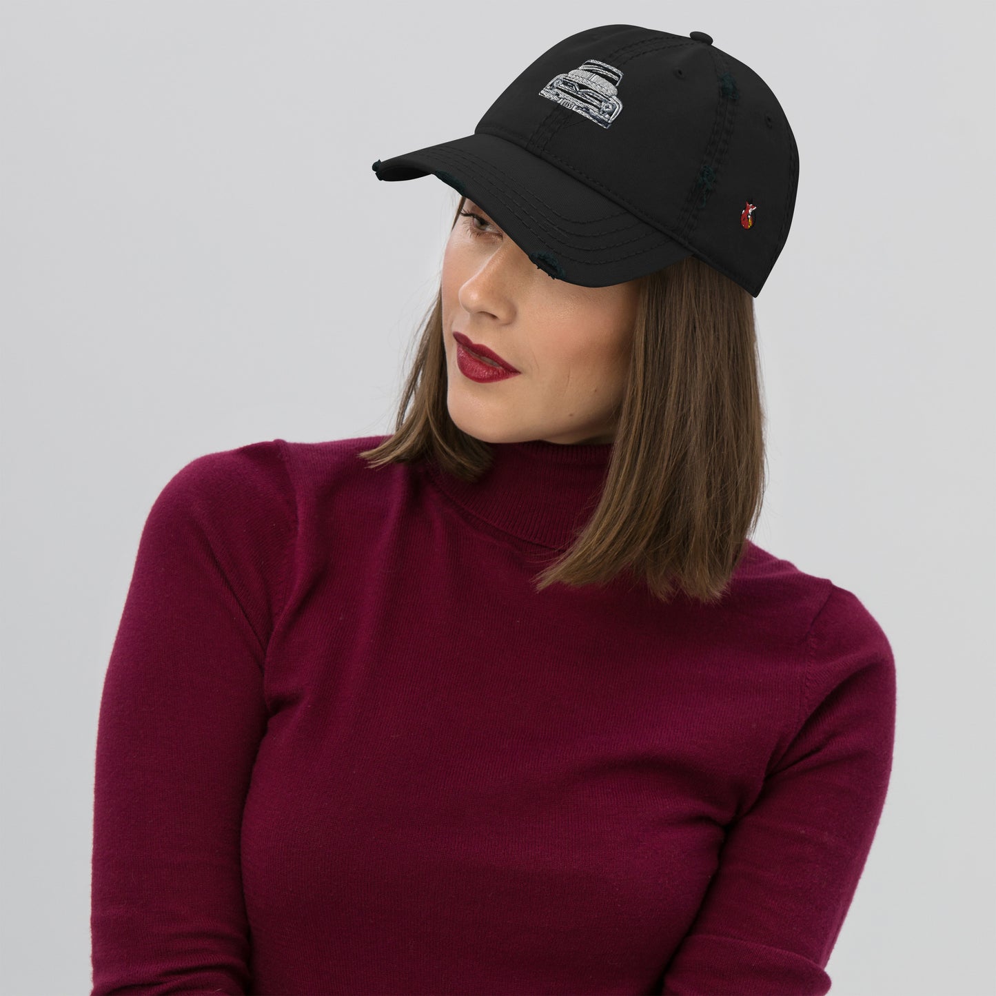 Snooty Fox Art Distressed Dad Hat - f-100