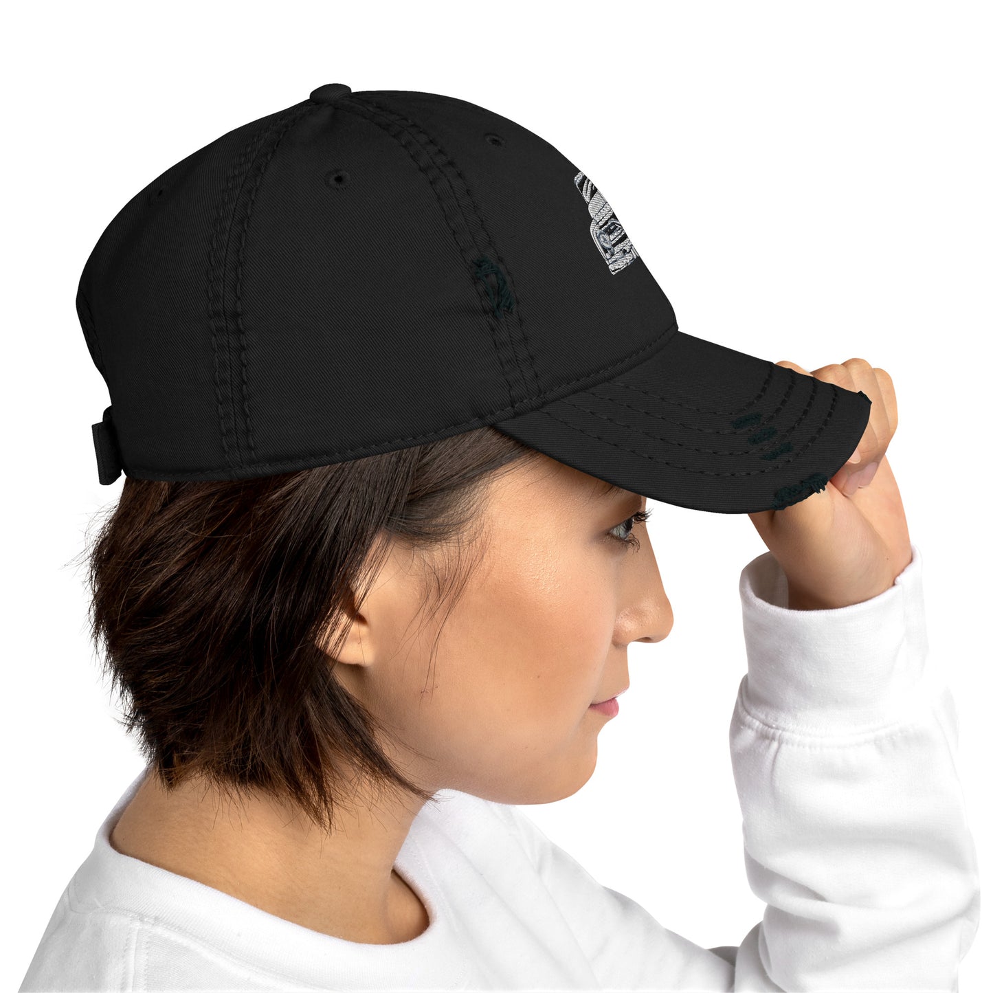 Snooty Fox Art Distressed Dad Hat - f-100