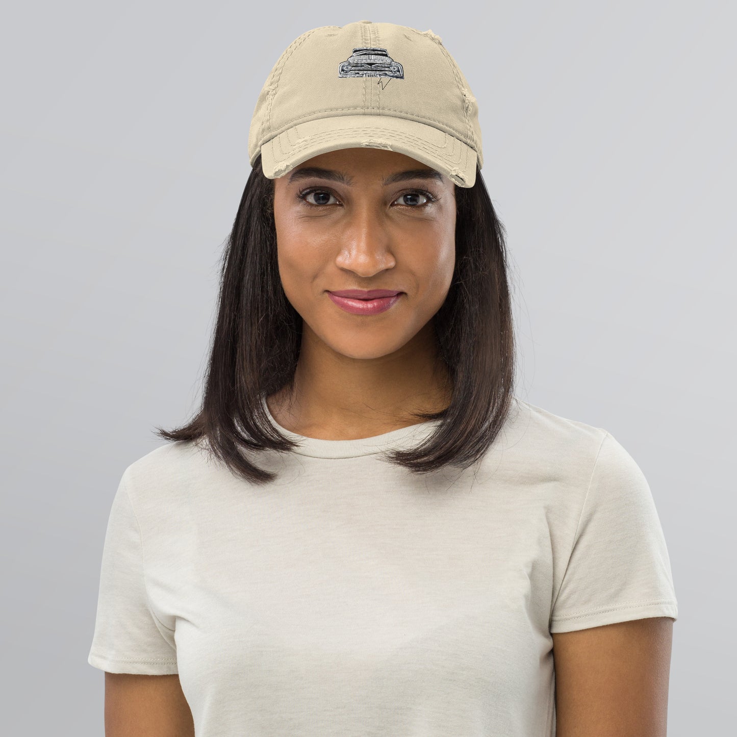 Snooty Fox Art Distressed Dad Hat - f-100