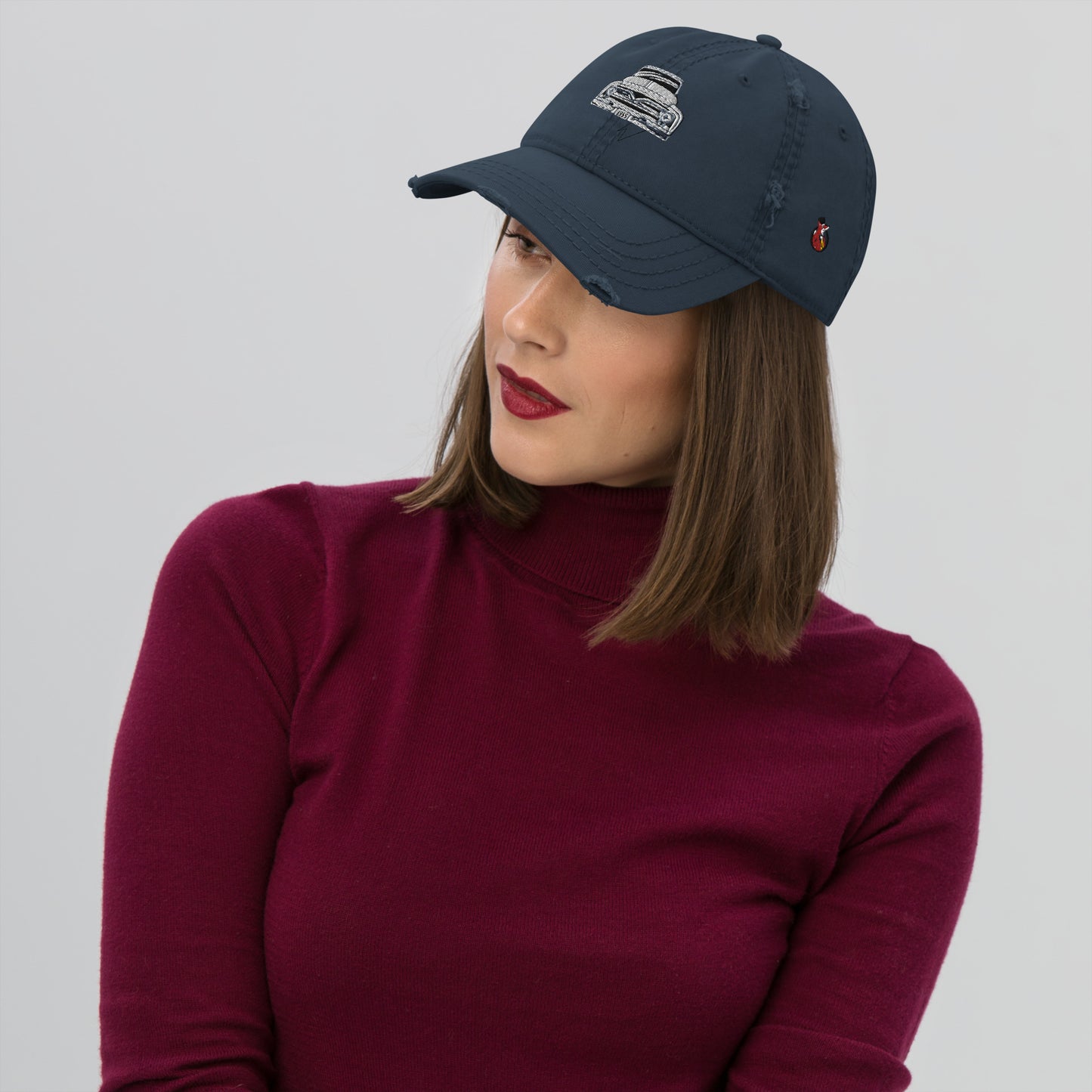 Snooty Fox Art Distressed Dad Hat - f-100