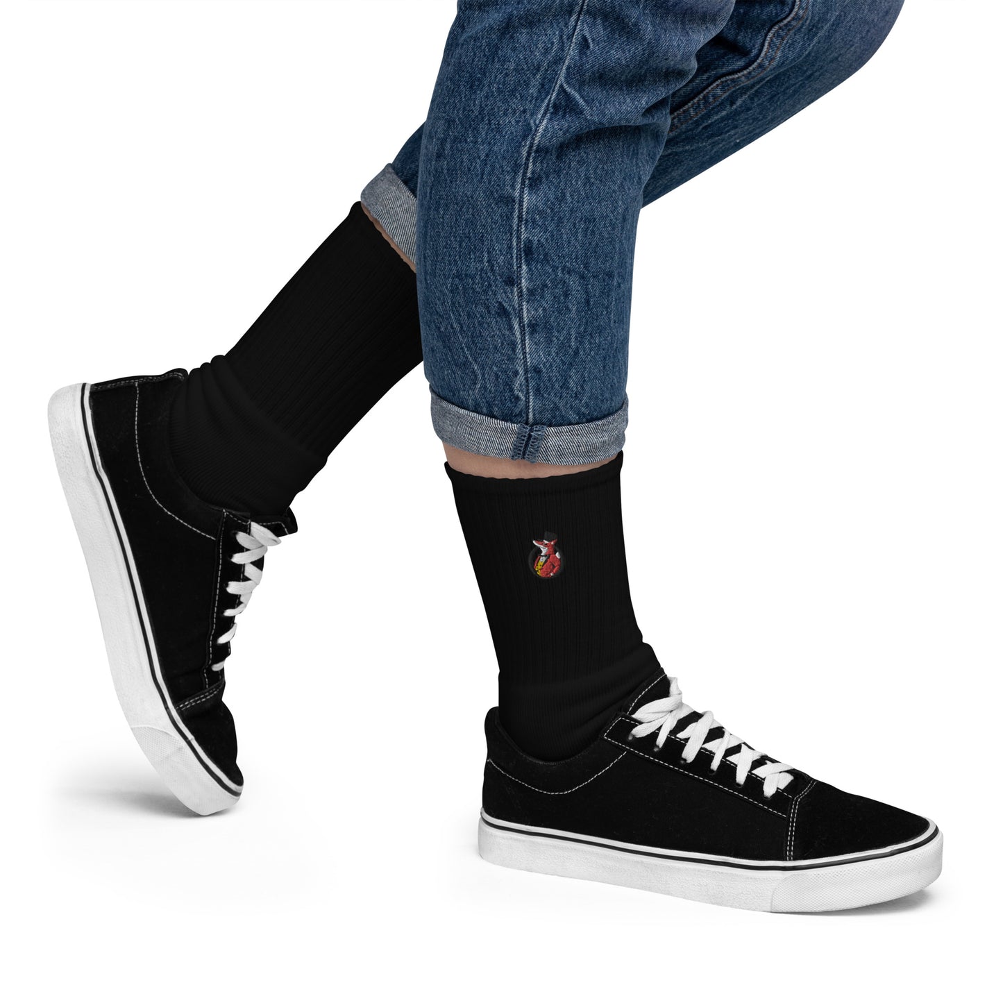 Snooty Fox Art Embroidered Socks - Snooty Fox Art Logo