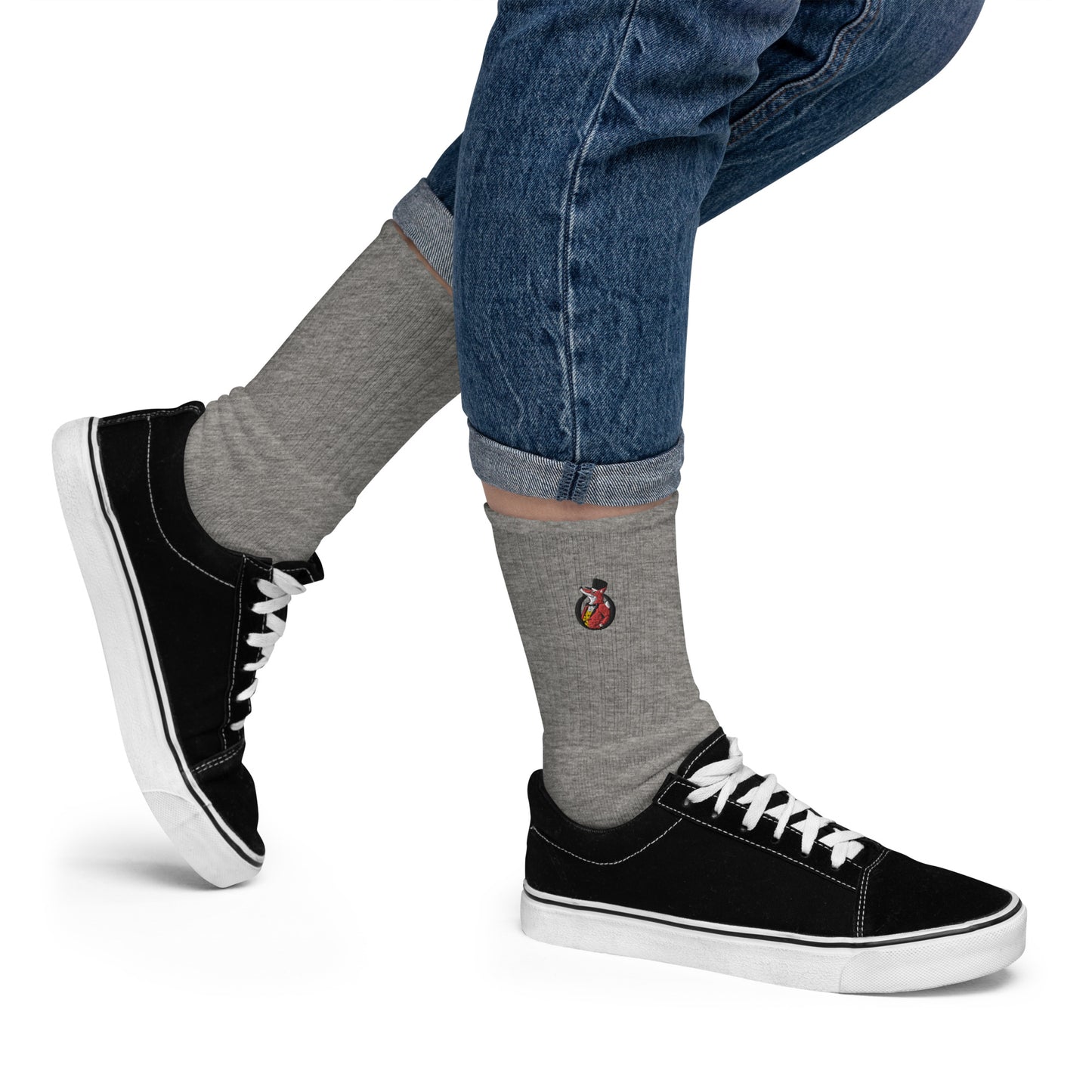 Snooty Fox Art Embroidered Socks - Snooty Fox Art Logo