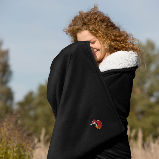 Snooty Fox Art Premium Sherpa Blanket - Snooty Fox Art Logo