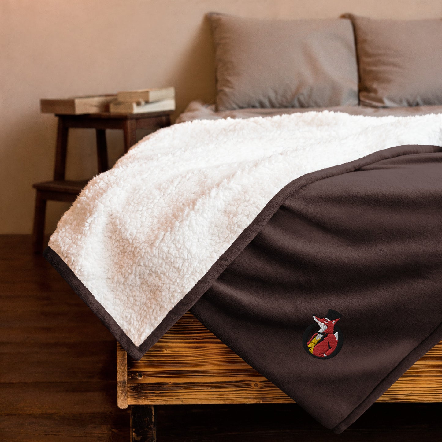 Snooty Fox Art Premium Sherpa Blanket - Snooty Fox Art Logo