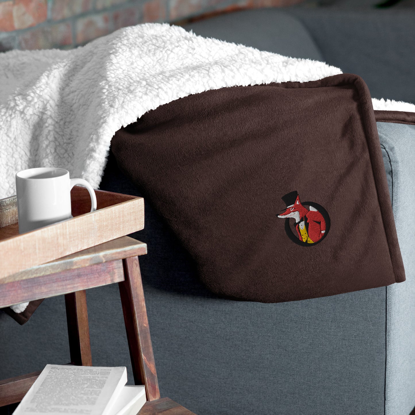 Snooty Fox Art Premium Sherpa Blanket - Snooty Fox Art Logo