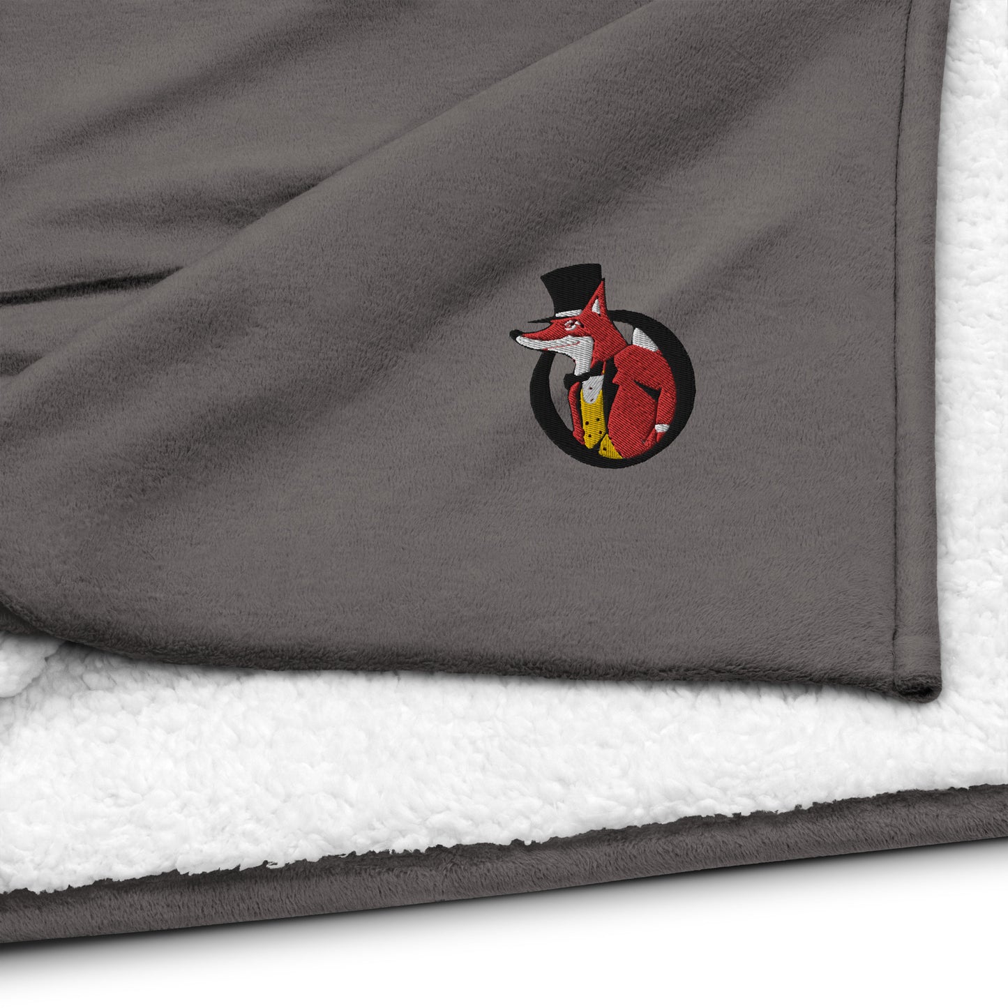 Snooty Fox Art Premium Sherpa Blanket - Snooty Fox Art Logo