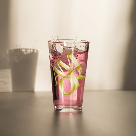 Snooty Fox Art Shaker Pint Glass - AMOR