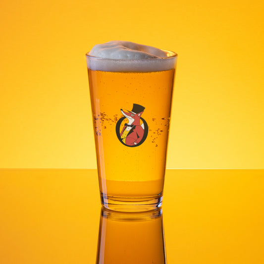 Snooty Fox Art Pint Glass - Snooty Fox Art Logo