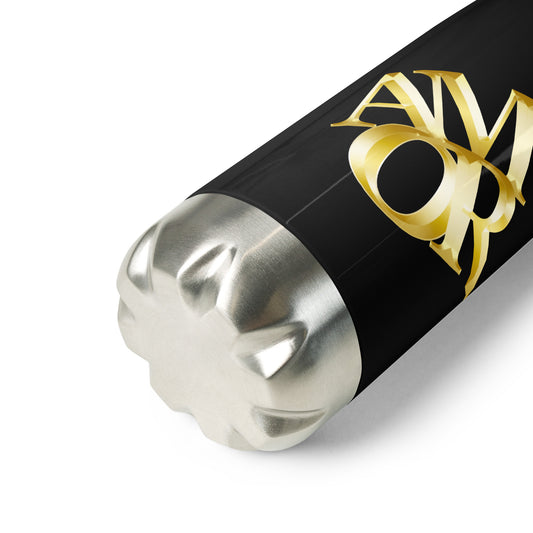 Snooty Fox Art Stainless Steel Water Bottle - AMOR