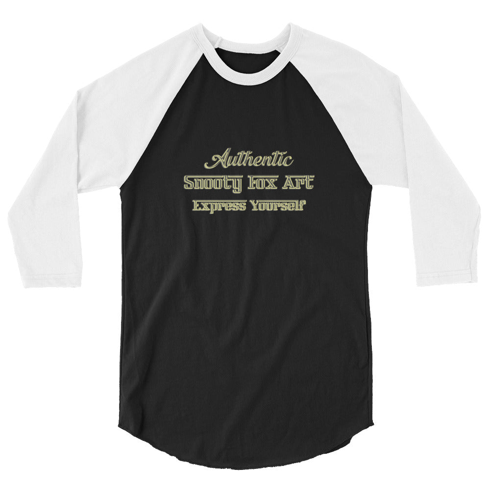 Snooty Fox Art Unisex 3/4 Sleeve Raglan Shirt - Express Yourself