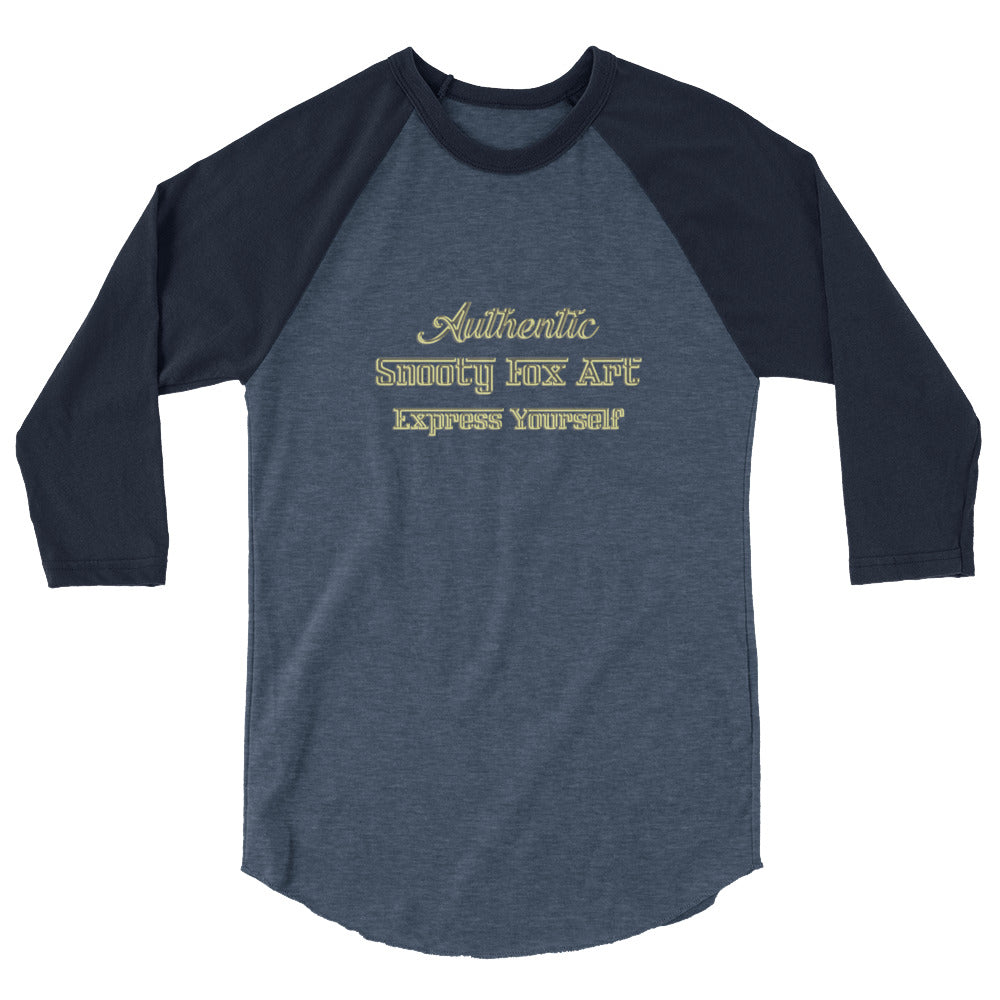 Snooty Fox Art Unisex 3/4 Sleeve Raglan Shirt - Express Yourself