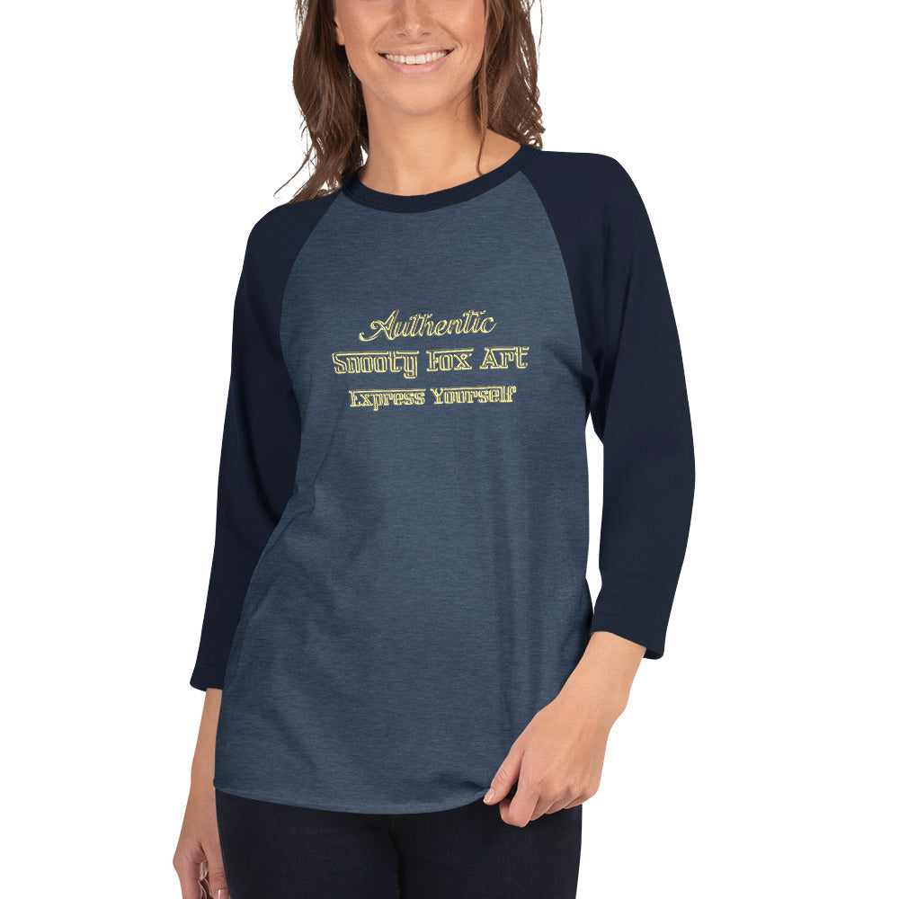 Snooty Fox Art Unisex 3/4 Sleeve Raglan Shirt - Express Yourself