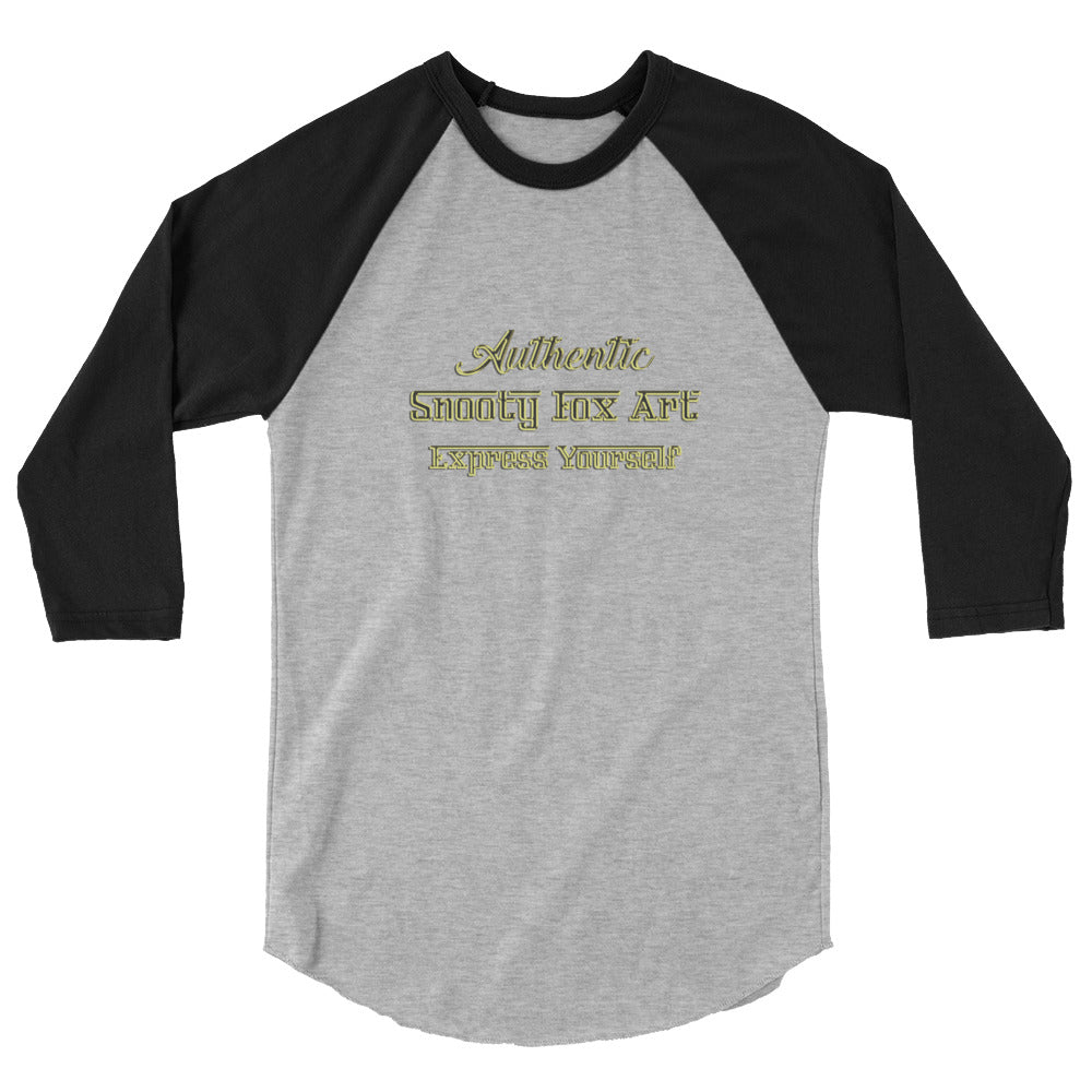 Snooty Fox Art Unisex 3/4 Sleeve Raglan Shirt - Express Yourself