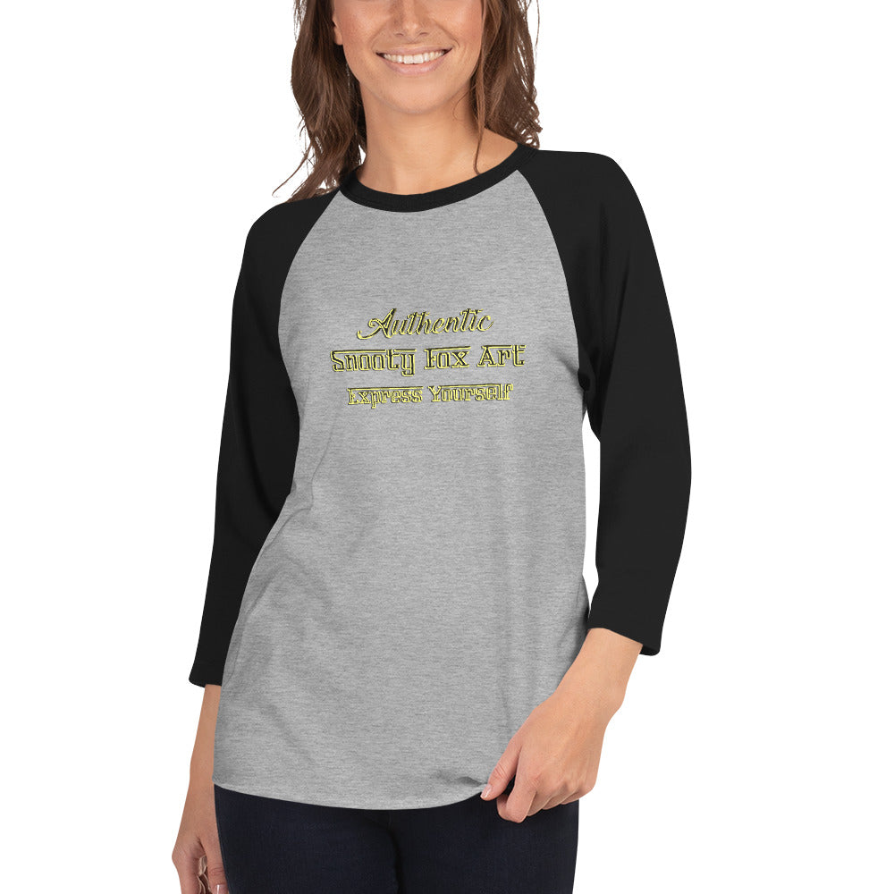 Snooty Fox Art Unisex 3/4 Sleeve Raglan Shirt - Express Yourself