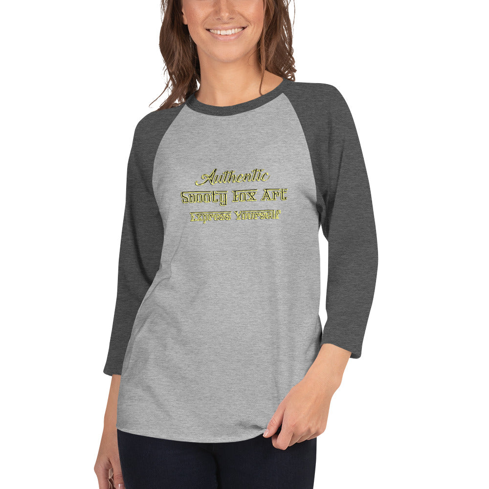 Snooty Fox Art Unisex 3/4 Sleeve Raglan Shirt - Express Yourself