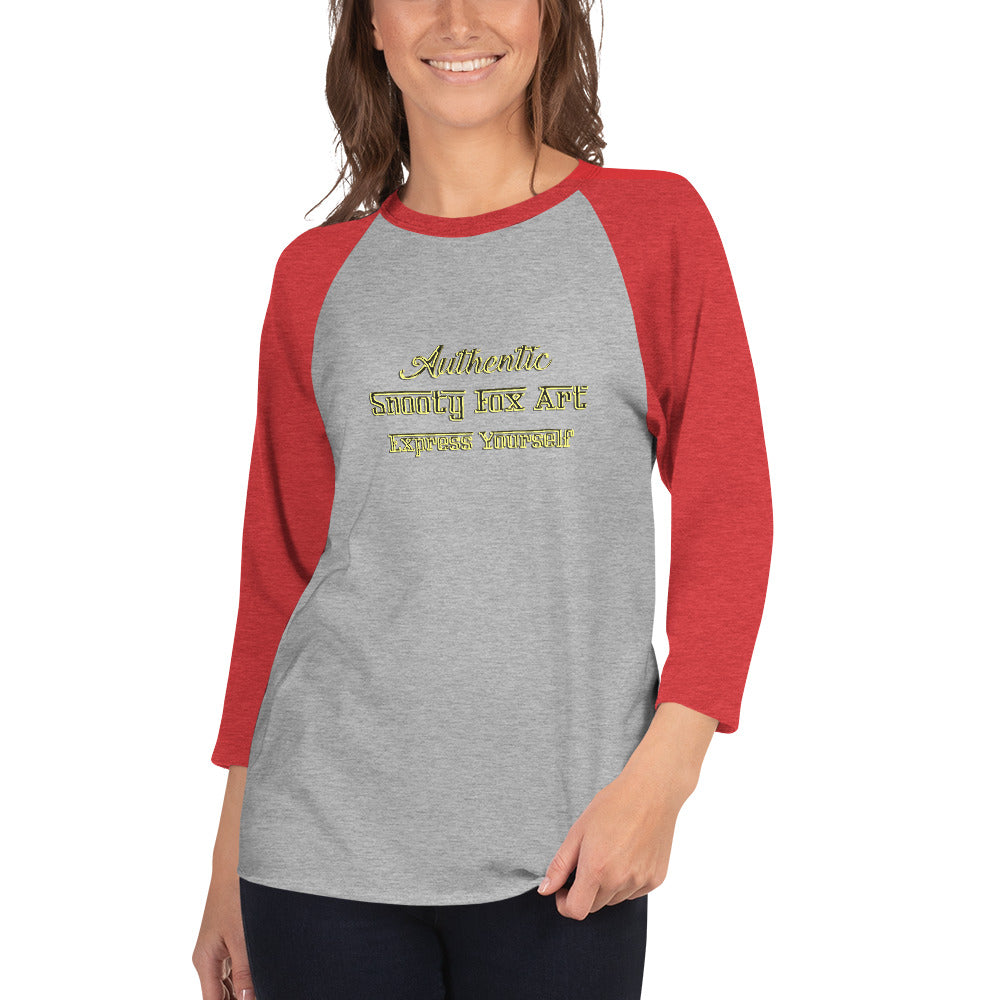 Snooty Fox Art Unisex 3/4 Sleeve Raglan Shirt - Express Yourself
