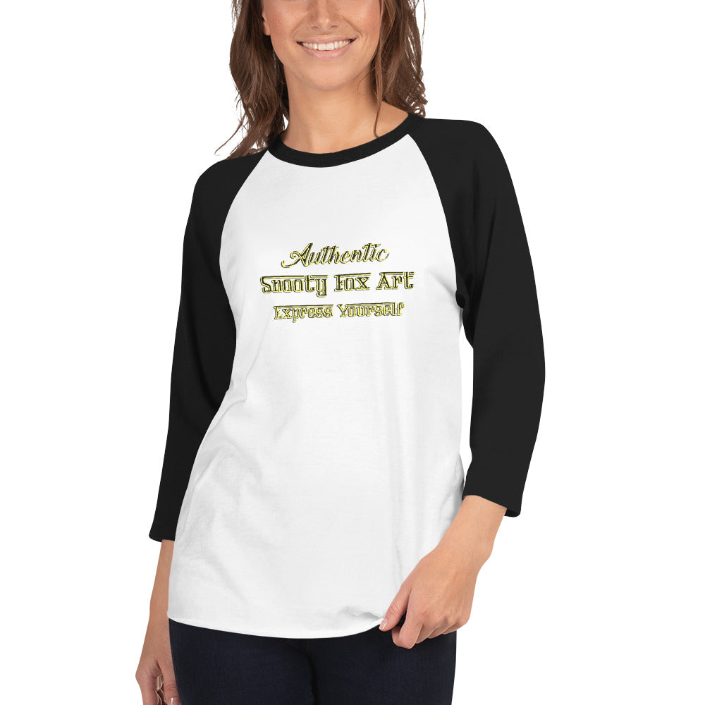 Snooty Fox Art Unisex 3/4 Sleeve Raglan Shirt - Express Yourself