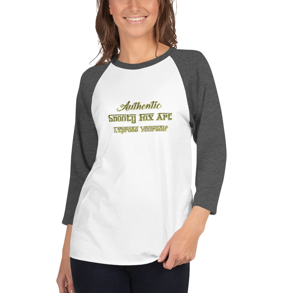 Snooty Fox Art Unisex 3/4 Sleeve Raglan Shirt - Express Yourself
