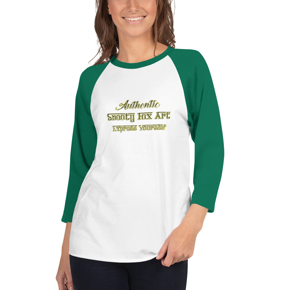 Snooty Fox Art Unisex 3/4 Sleeve Raglan Shirt - Express Yourself