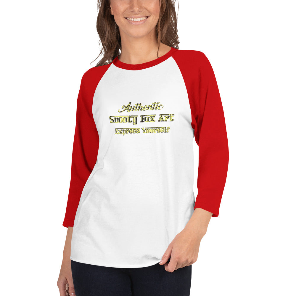 Snooty Fox Art Unisex 3/4 Sleeve Raglan Shirt - Express Yourself