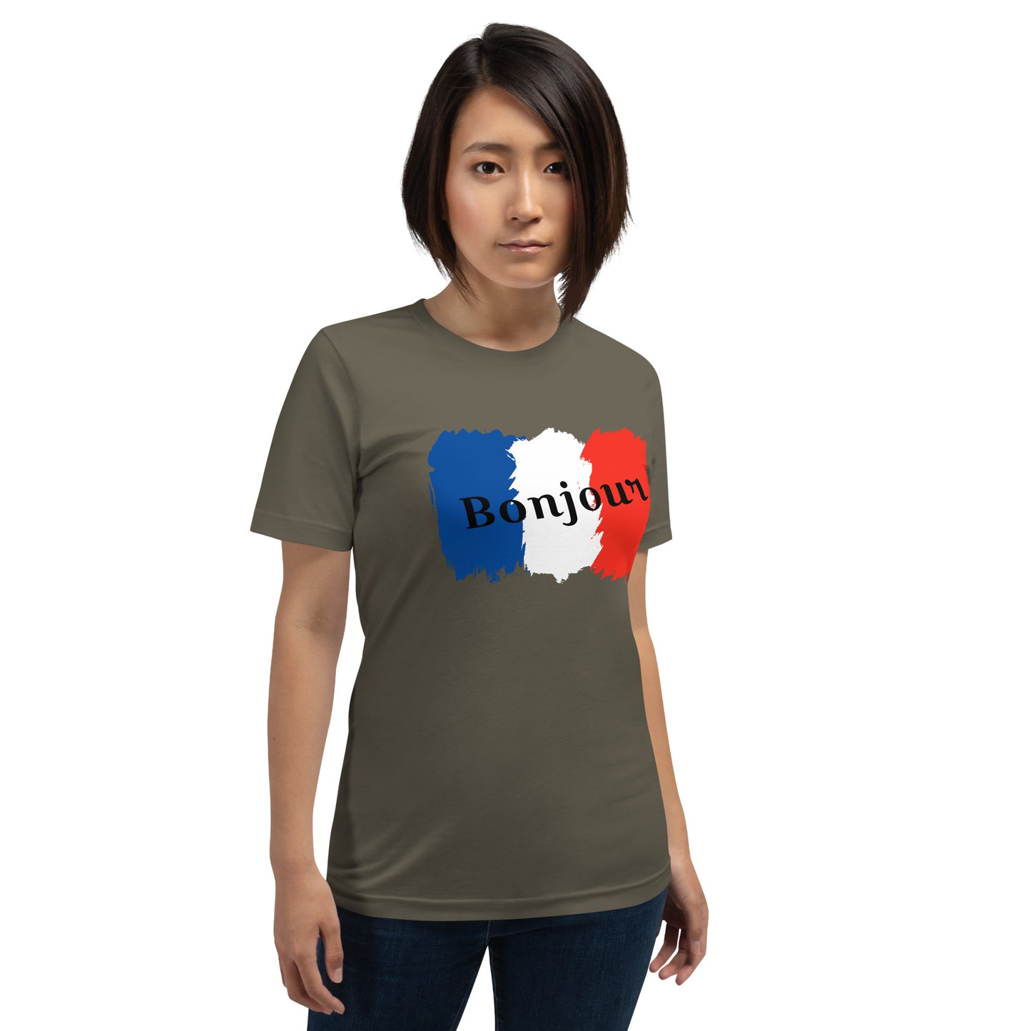 Snooty Fox Art Unisex T-Shirt - Bonjour