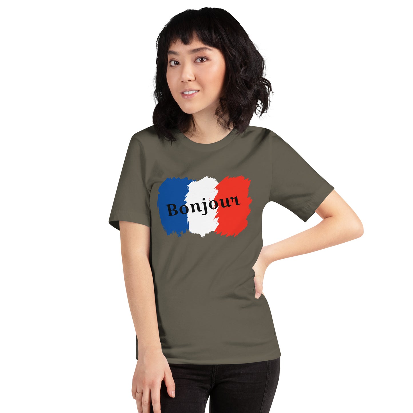 Snooty Fox Art Unisex T-Shirt - Bonjour