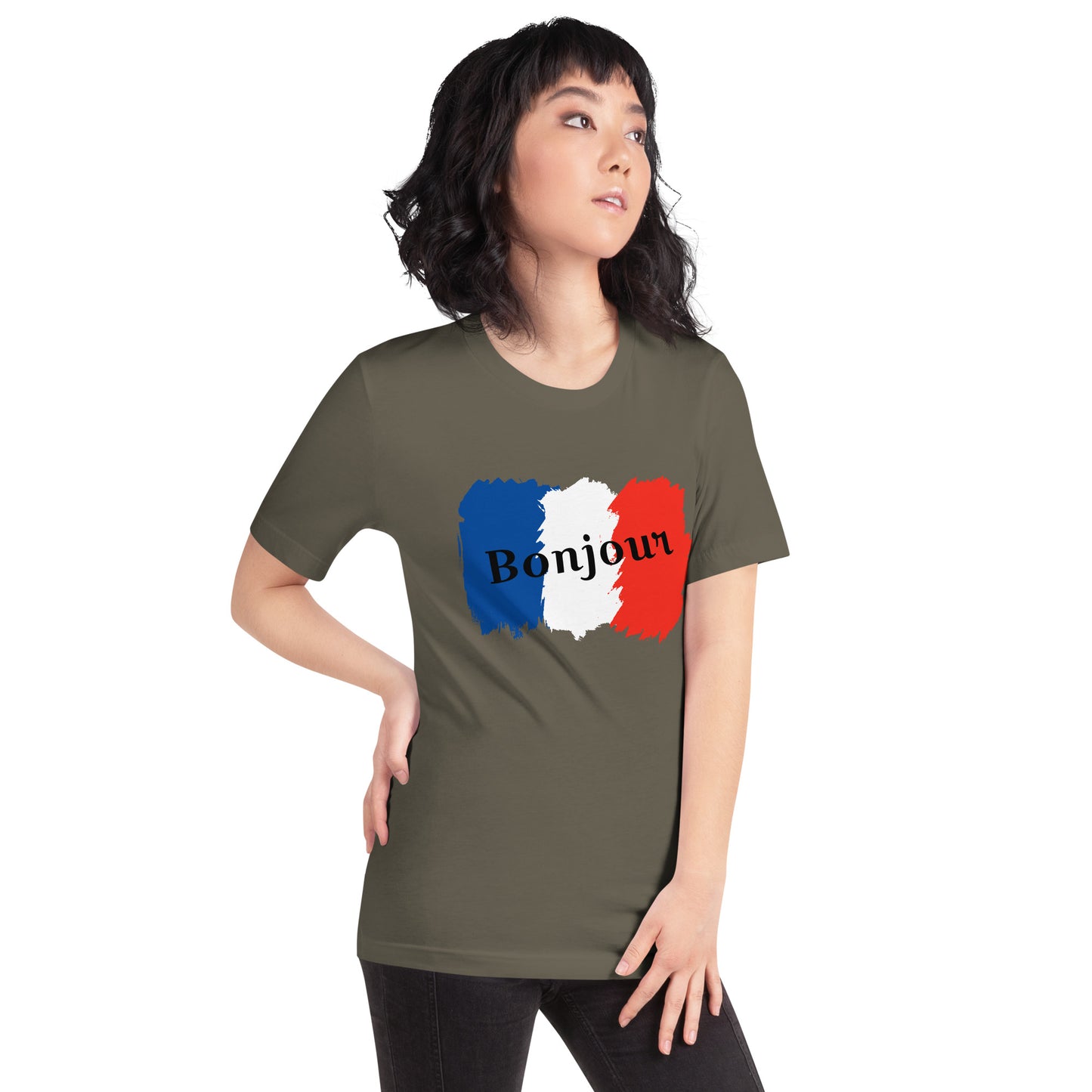 Snooty Fox Art Unisex T-Shirt - Bonjour