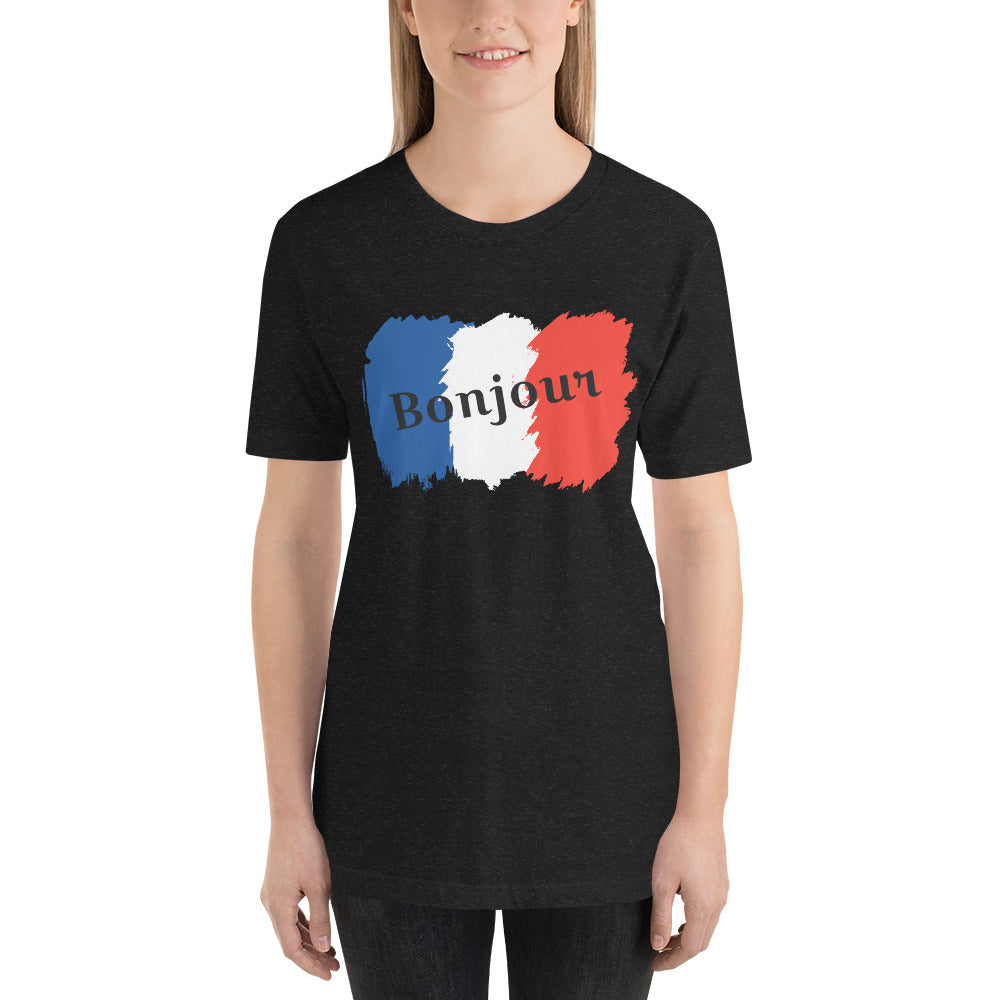 Snooty Fox Art Unisex T-Shirt - Bonjour