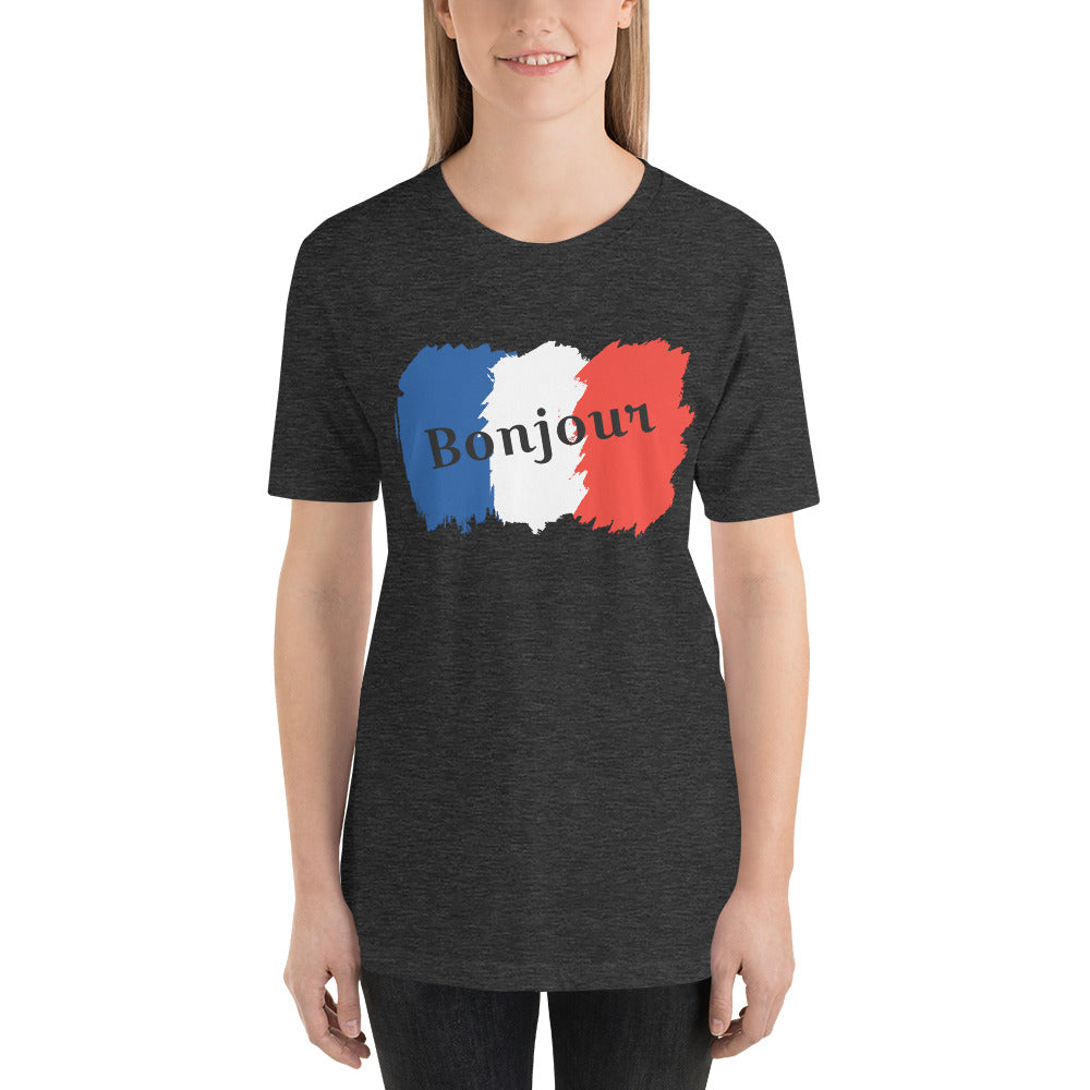 Snooty Fox Art Unisex T-Shirt - Bonjour
