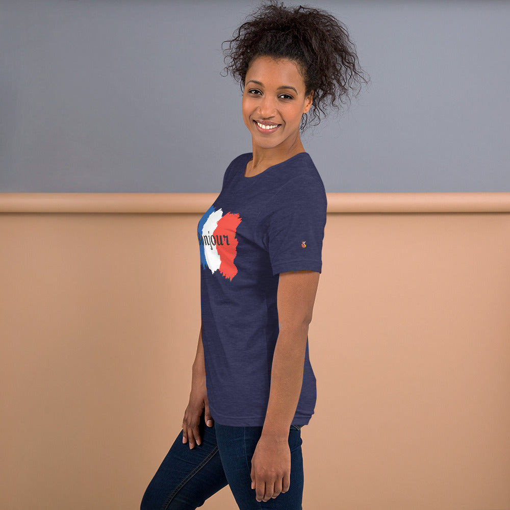 Snooty Fox Art Unisex T-Shirt - Bonjour