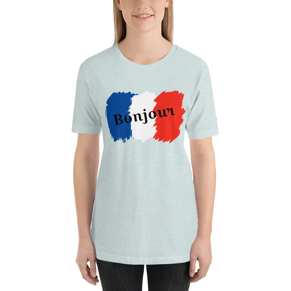 Snooty Fox Art Unisex T-Shirt - Bonjour