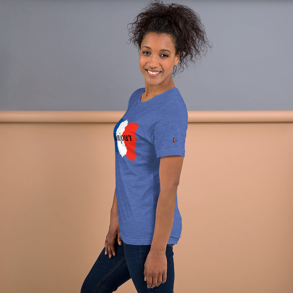 Snooty Fox Art Unisex T-Shirt - Bonjour