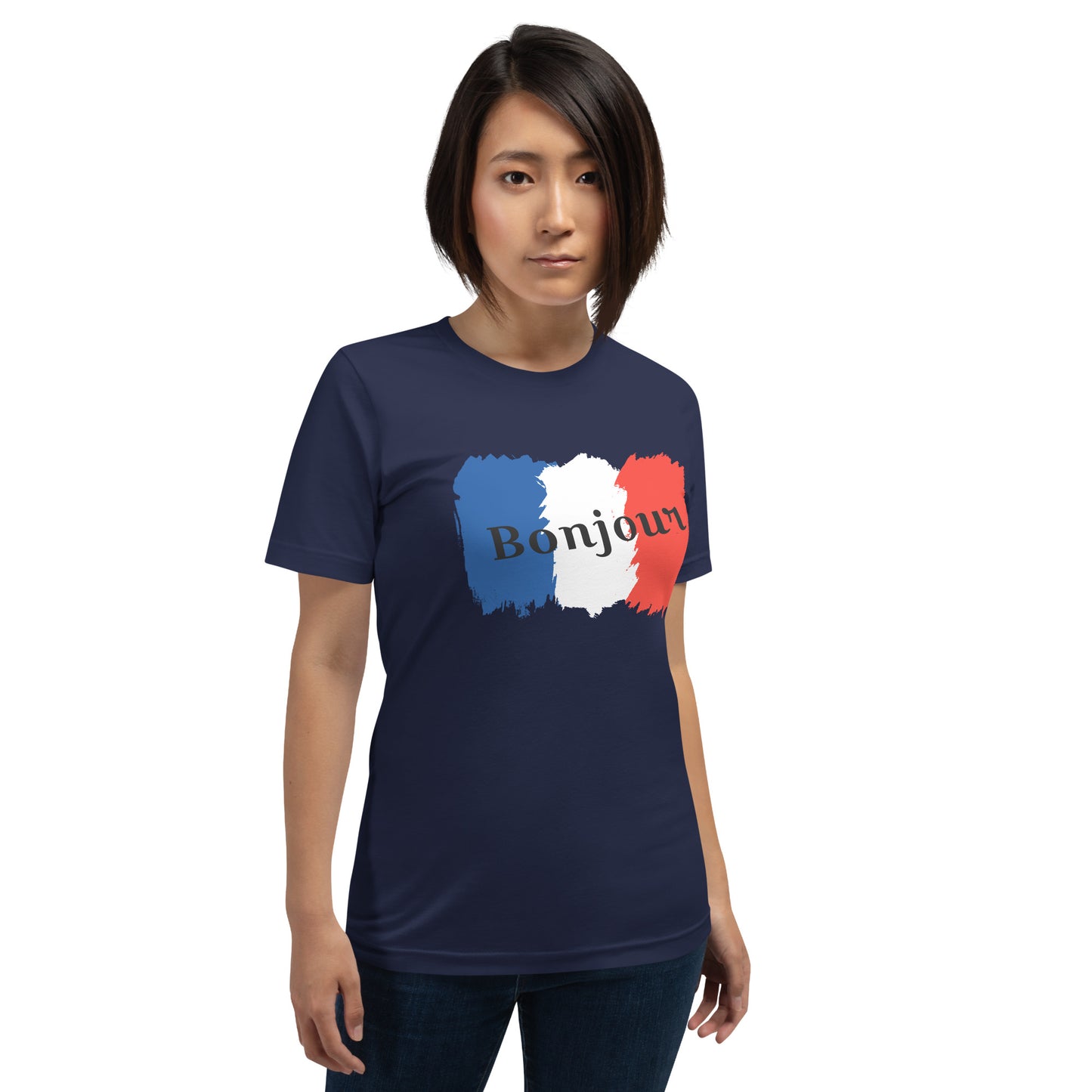 Snooty Fox Art Unisex T-Shirt - Bonjour