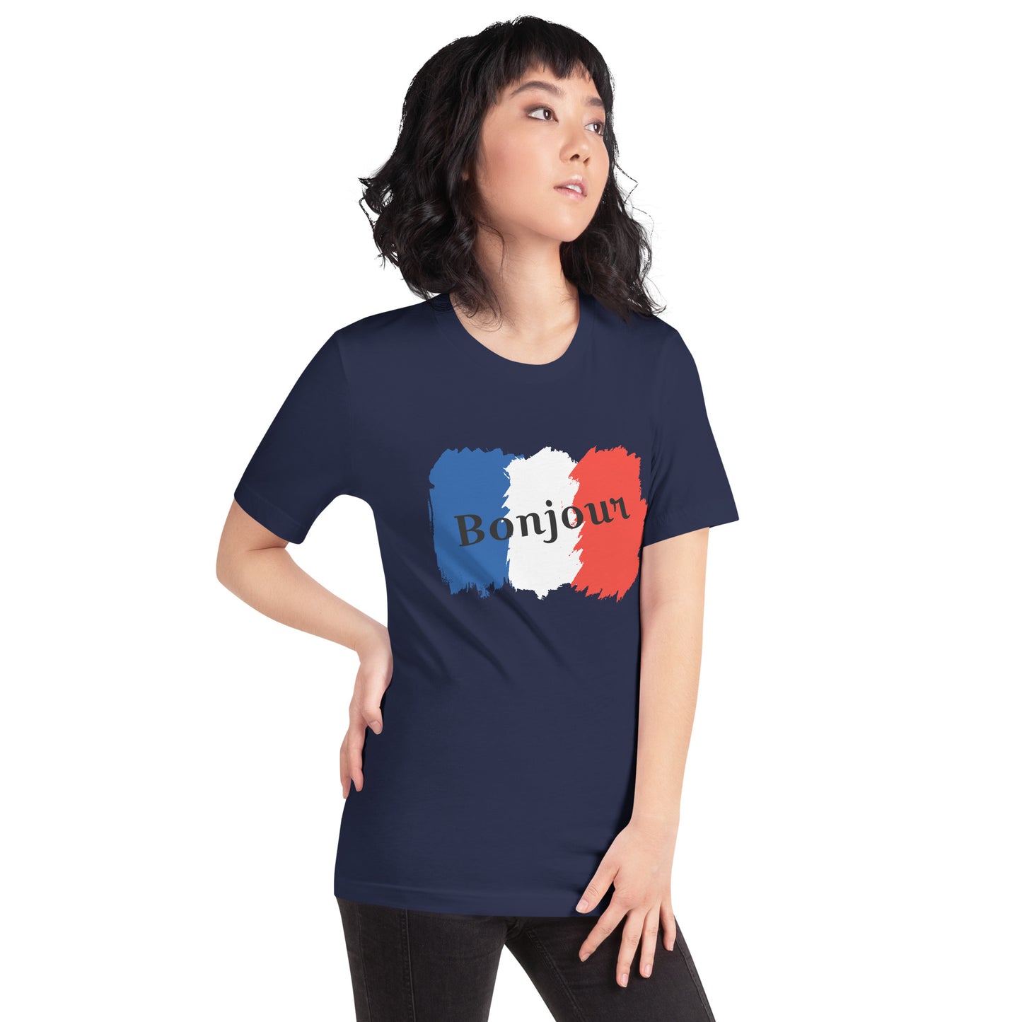 Snooty Fox Art Unisex T-Shirt - Bonjour