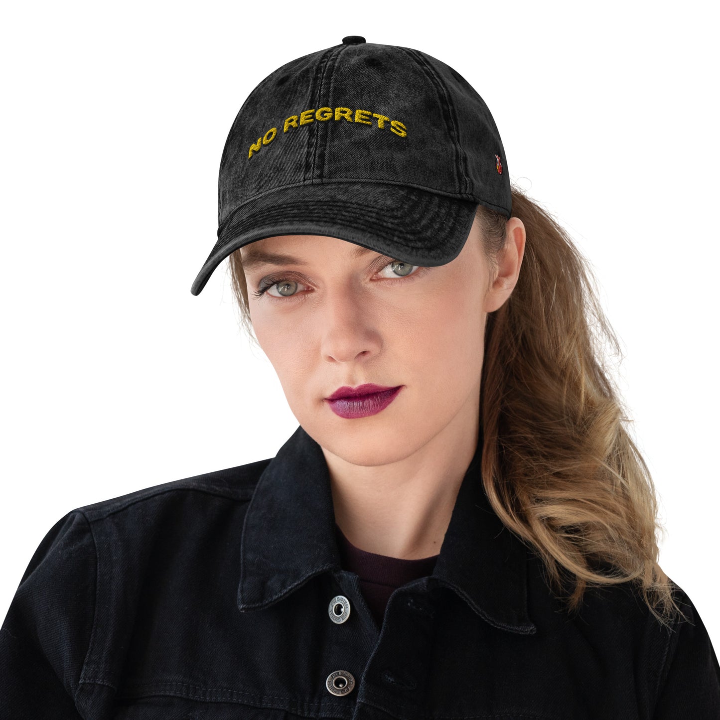 Snooty Fox Art Vintage Cotton Twill Cap - No Regrets