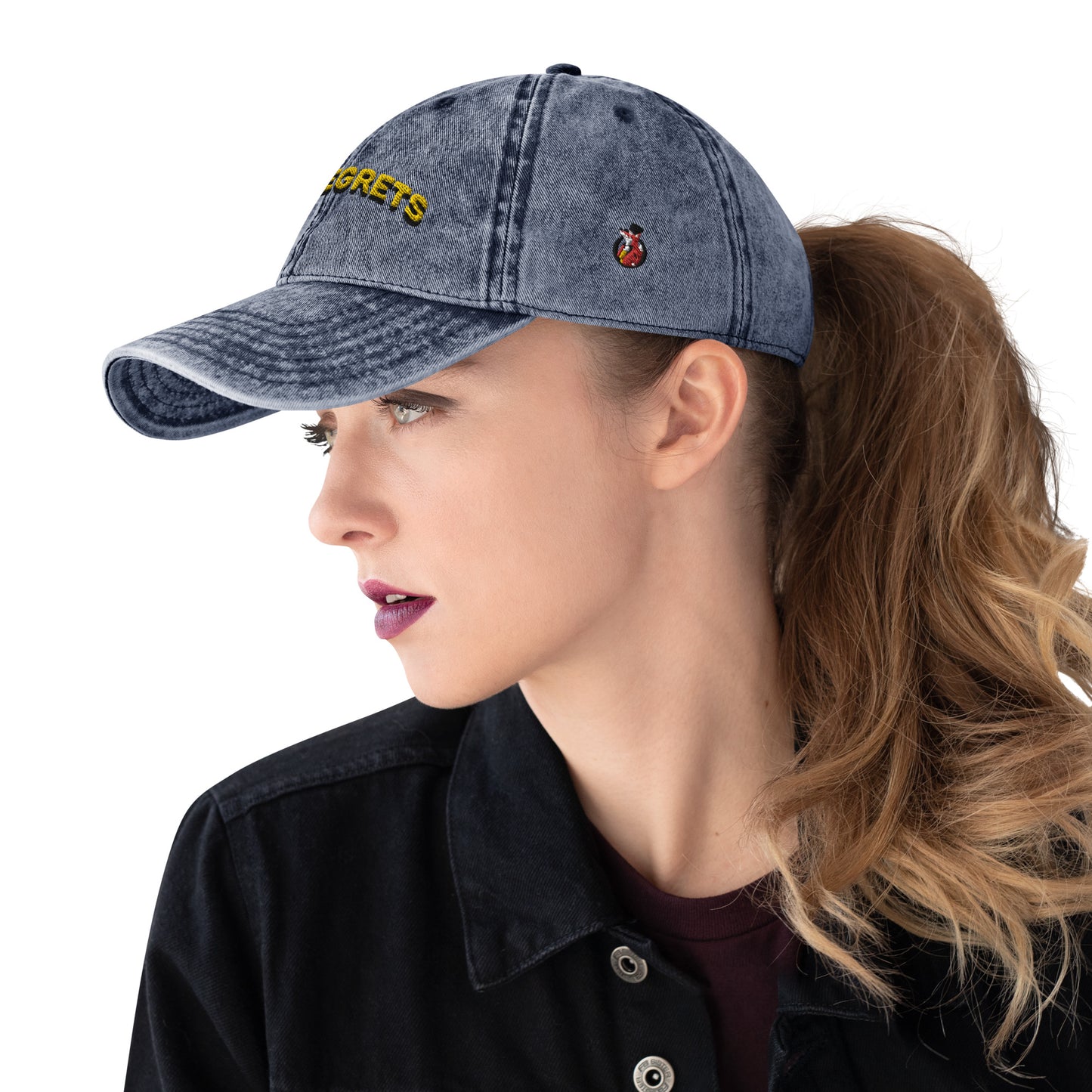 Snooty Fox Art Vintage Cotton Twill Cap - No Regrets