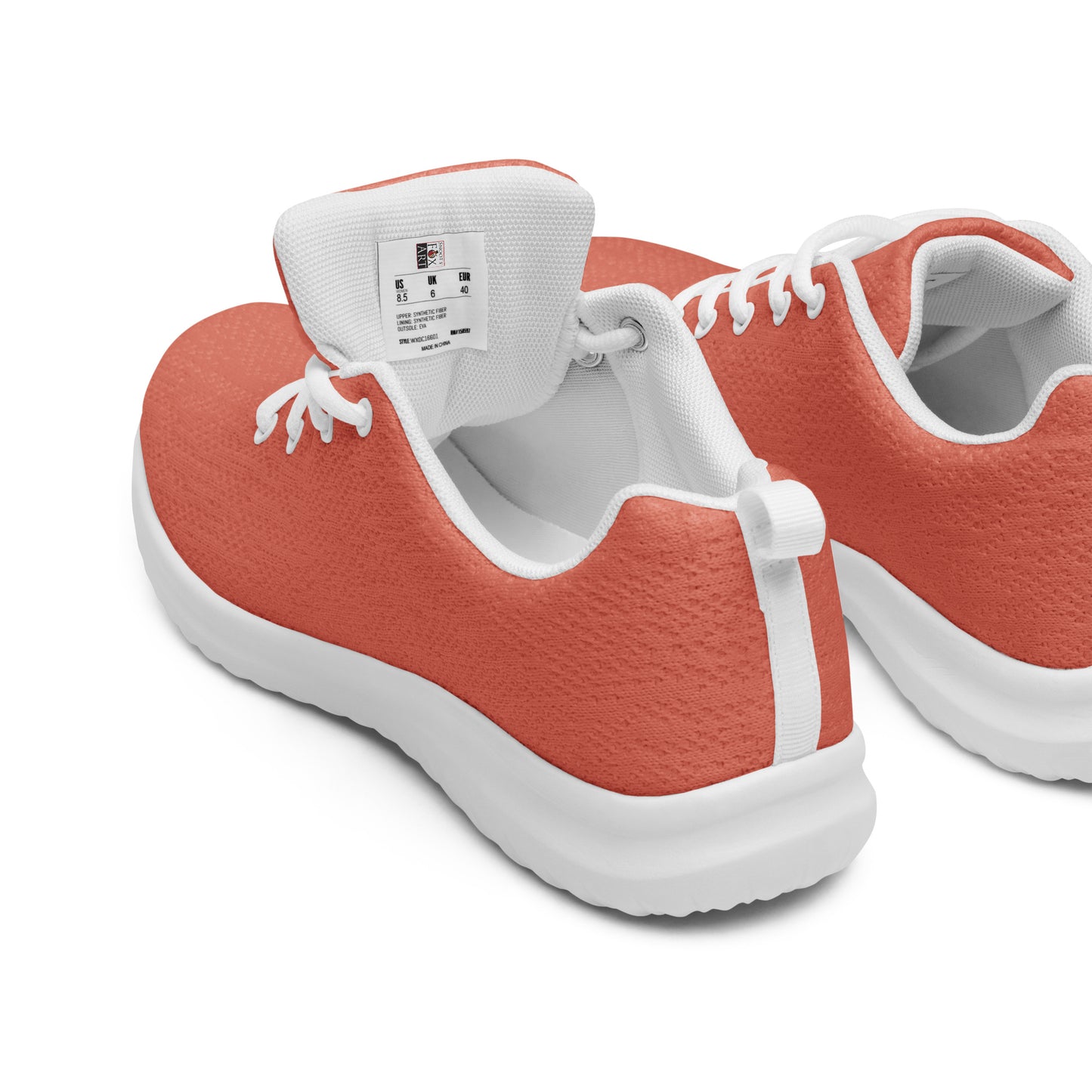 Snooty Fox Art Women’s Athletic Shoes - Peach Pink Color