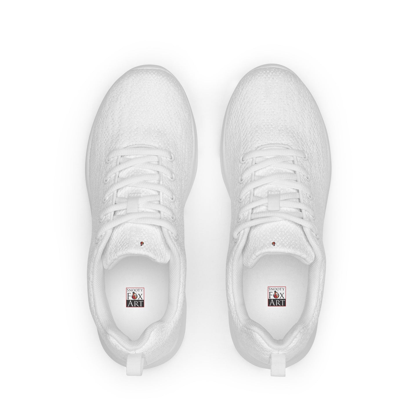 Snooty Fox Art Women’s Athletic Shoes - Clean White with Logo