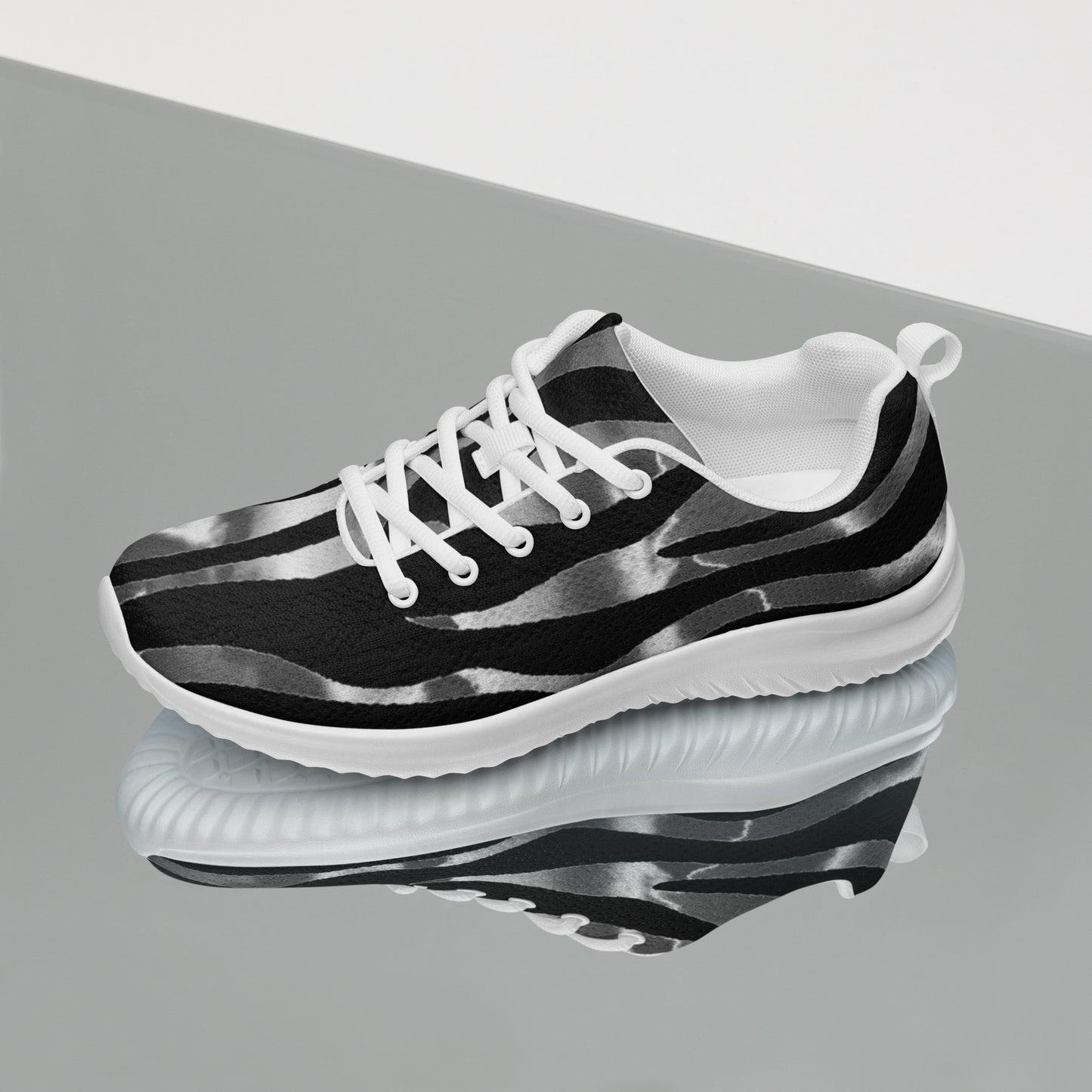 Snooty Fox Art Women’s Athletic Shoes - Silver Tiger
