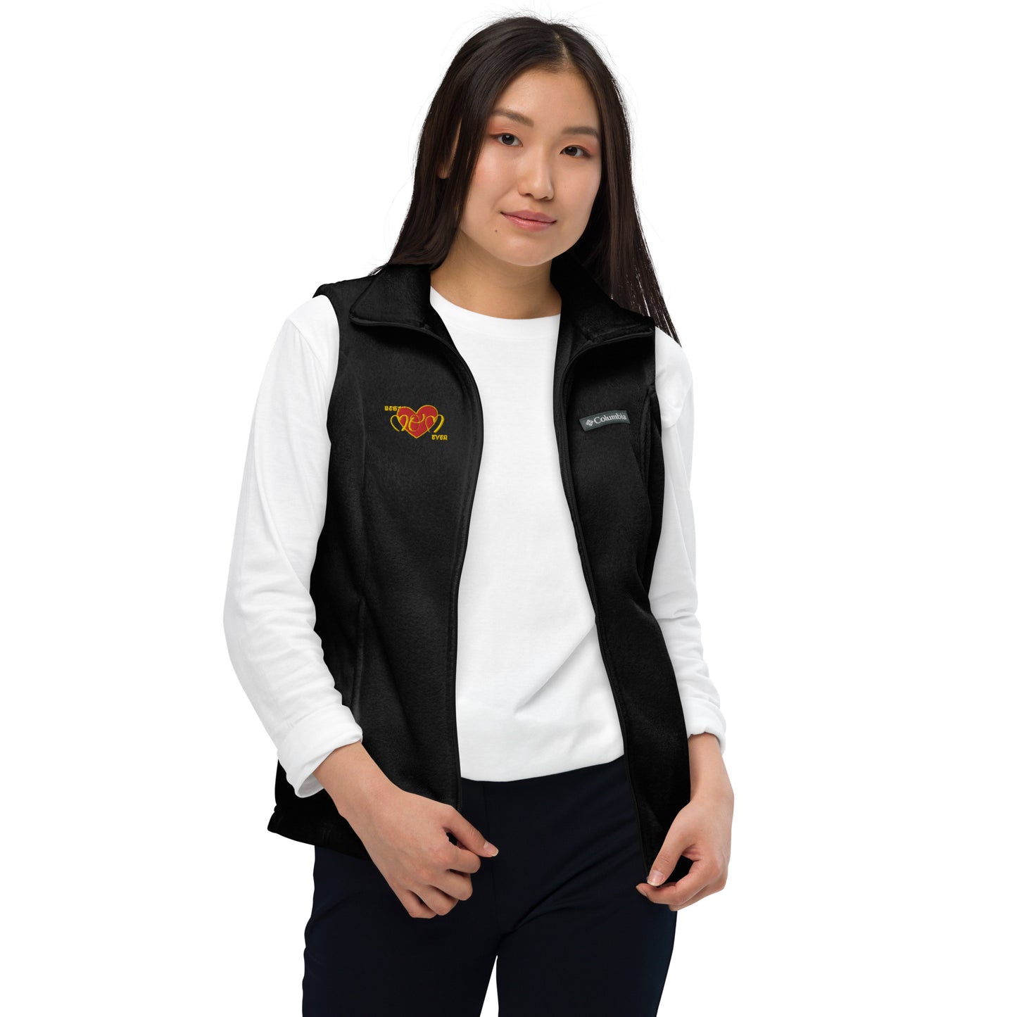 Snooty Fox Art Women’s by Fleece Vest Columbia - Best Mom Ever