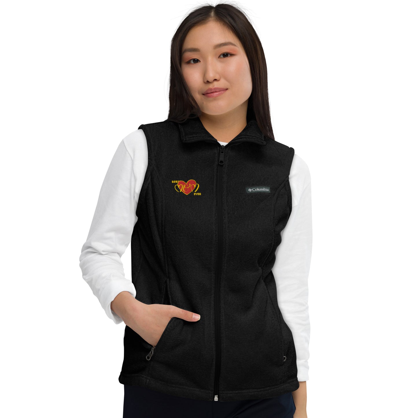 Snooty Fox Art Women’s by Fleece Vest Columbia - Best Mom Ever