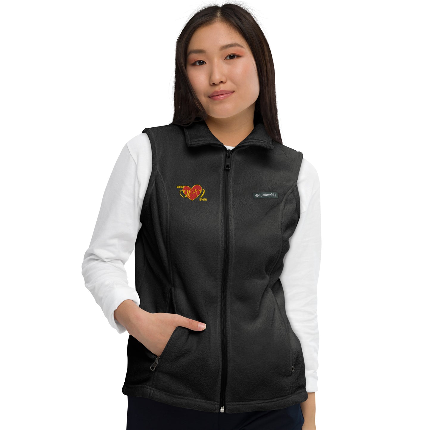 Snooty Fox Art Women’s by Fleece Vest Columbia - Best Mom Ever